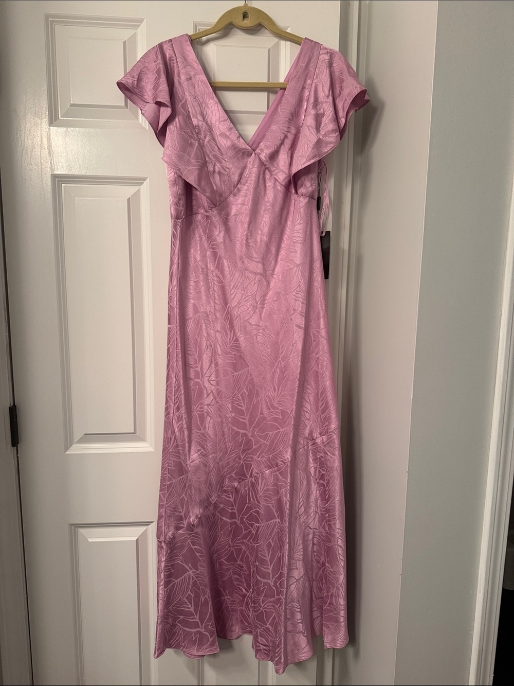WHBM Satin Midi Violet Dress